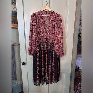 Plus Size Torrid sheer floral cover/dress